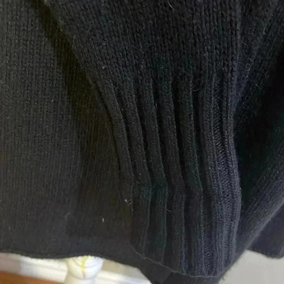 [M]Talulah Black One Button Closure Wool Cashmere Cardigan Wide Neck  Sweater - Picture 3 of 8